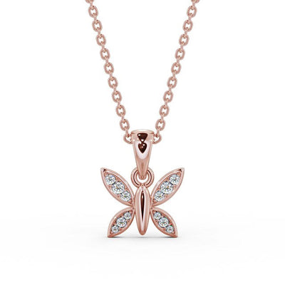 Drop Butterfly Pendant 0.20ct