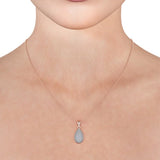 Drop Pavé Set Pendant 0.70ct