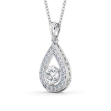 Drop Halo Pendant 1.30ct