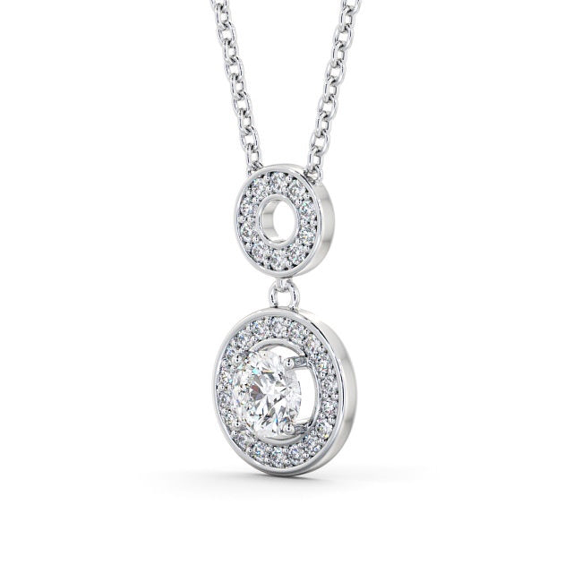 Drop Halo Pendant 0.75ct