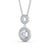 Drop Halo Pendant 0.75ct