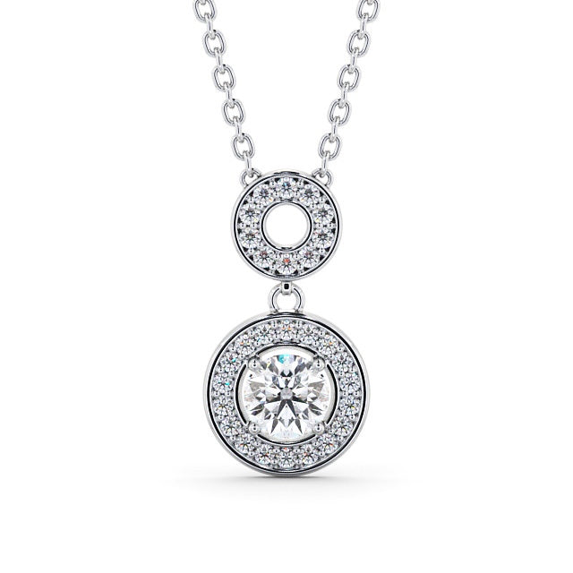 Drop Halo Pendant 0.75ct