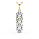 Drop Vintage Style Pendant 1.85ct