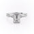 EMERALD CUT MOISSANITE ENGAGEMENT RING, VINTAGE DESIGN