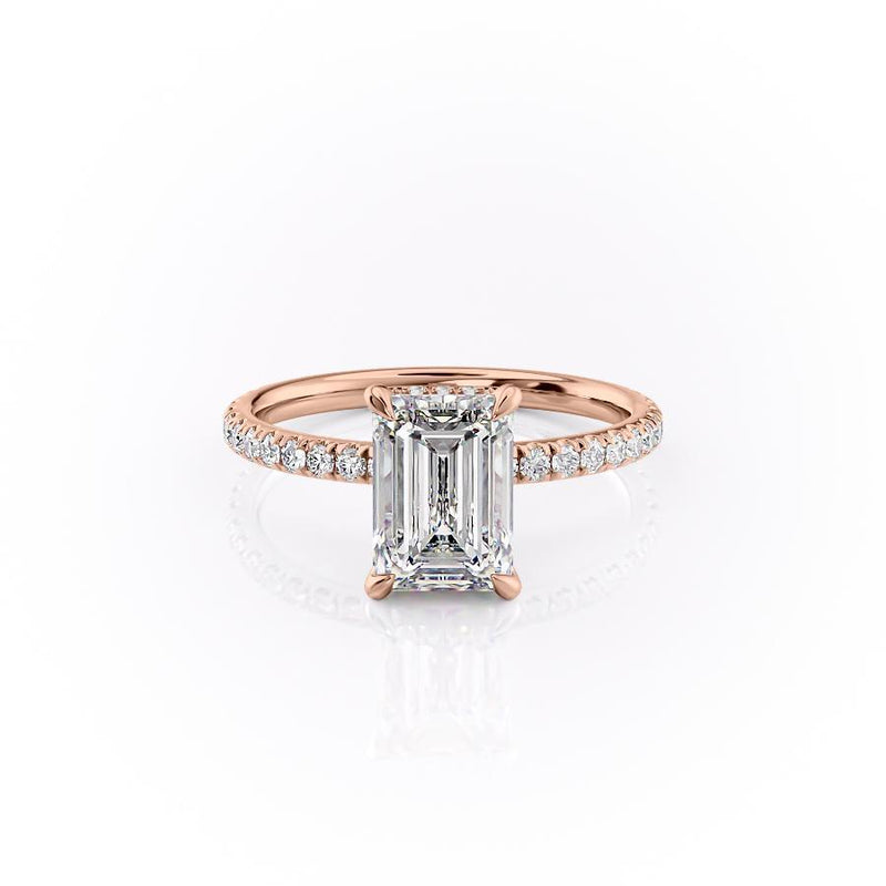 Emerald cut cheap moissanite band