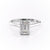 EMERALD CUT MOISSANITE RING, HIDDEN HALO