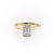 EMERALD CUT MOISSANITE RING, HIDDEN HALO