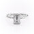 EMERALD CUT MOISSANITE ENGAGEMENT RING, TWISTED BAND WITH HIDDEN HALO