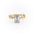 EMERALD CUT MOISSANITE ENGAGEMENT RING, TWIG DESIGN