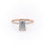 EMERALD CUT MOISSANITE ENGAGEMENT RING, HIDDEN HALO