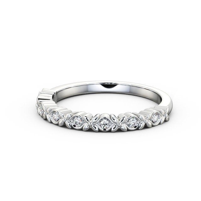 Half Eternity Ring, Cherry Blossom Vintage Design