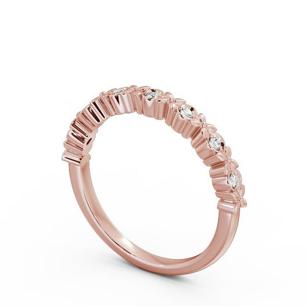 Half Eternity Ring, Cherry Blossom Vintage Design