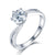 1.00ct Moissanite Engagement Ring, Shoulder Set Twist Design, Sterling Silver & Platinum