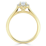 Oval Cut Moissanite Halo Engagement Ring
