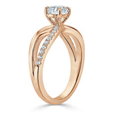 Asscher Cut Moissanite Engagement Ring, Classic Style