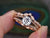 Vintage Design Bridal Ring Set, Round Cut