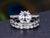Bridal x 3 Ring Set, Vintage Design, Round Cut