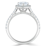 Heart Cut Moissanite, Classic Halo Engagement Ring