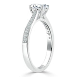 Oval Cut Moissanite Engagement Ring, Classic Style