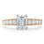 Emerald Cut Moissanite Engagement Ring, Tiffany Style