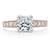 Cushion Cut Moissanite Engagement Ring, Tiffany Style