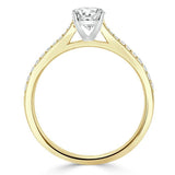 Oval Cut Moissanite Engagement Ring, Classic Style