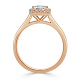 Princess Cut Moissanite Halo Engagement Ring