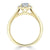 Pear Cut Moissanite Halo Engagement Ring