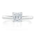 Asscher Cut Moissanite Engagement Ring, Classic Style