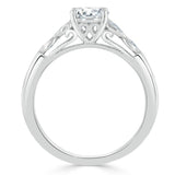 Asscher Cut Moissanite Engagement Ring, Vintage Style