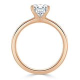 Round Cut Moissanite Engagement Ring, Classic Style