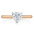 Heart Cut Moissanite Engagement Ring, Classic Style
