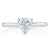 Heart Cut Moissanite Engagement Ring, Classic Style