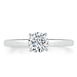 Round Cut Moissanite Engagement Ring, Classic Style