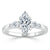 Marquise Cut Moissanite 3 Stone Engagement Ring