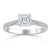 Asscher Cut Moissanite Engagement Ring, Classic Style