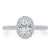 Oval Cut Moissanite Halo Engagement Ring, Tiffany Style