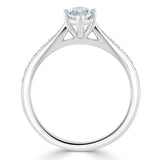 Marquise Cut Moissanite Engagement Ring, Classic Style