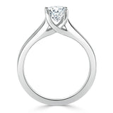 Oval Cut Moissanite Engagement Ring, Classic Style with Split Shank