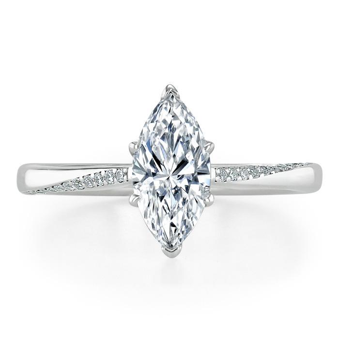 Marquise Cut Moissanite Engagement Ring, Classic Style