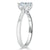 Asscher Cut Moissanite Engagement Ring, Classic Style