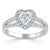 Heart Cut Moissanite Engagement Ring, Classic Halo