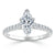 Marquise Cut Moissanite Engagement Ring, Classic Style