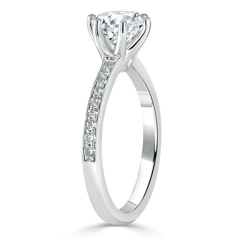 Couch's Signature 14K White Gold Tiffany Style Diamond Solitaire Engagement  Ring 100-03843 - Couch's Jewelers