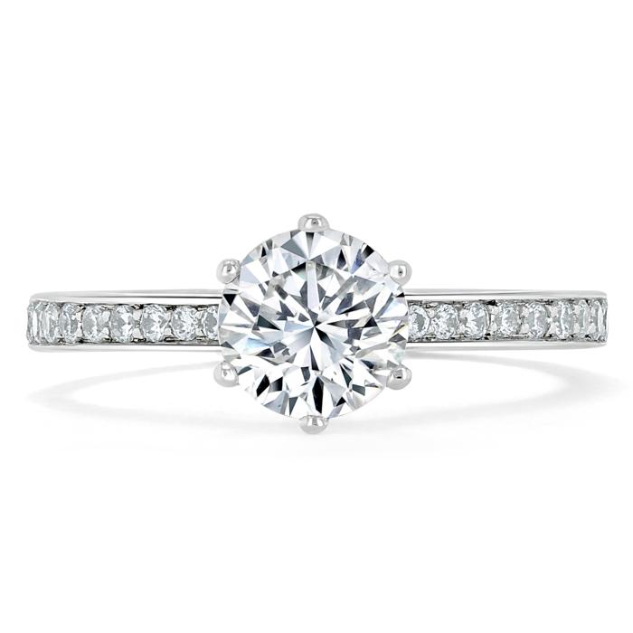 Engagement Ring: Classic Tiffany Knife-Edge Diamond Setting