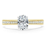 Oval Cut Moissanite Engagement Ring, Classic Style