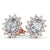 Halo Earrings 1.40ct each, Oval Cut