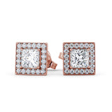 Halo Earrings 0.65ct each