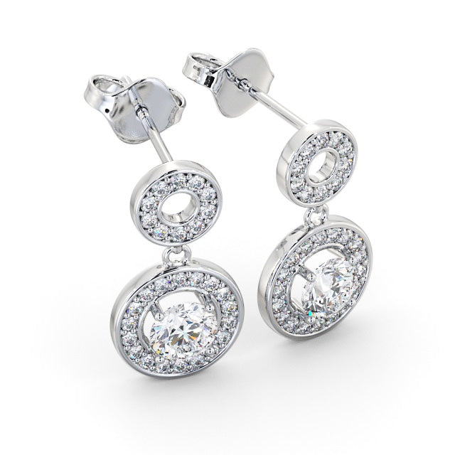 Halo Earrings 0.80ct each