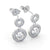 Halo Earrings 0.80ct each